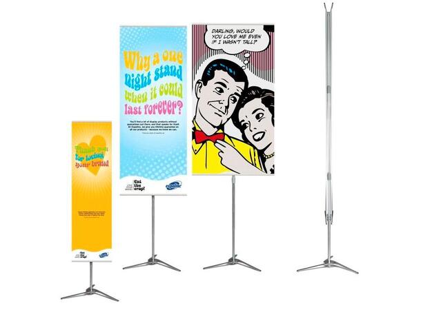 Expolinc Pole System 850 mm bredde inkludert trykt banner 